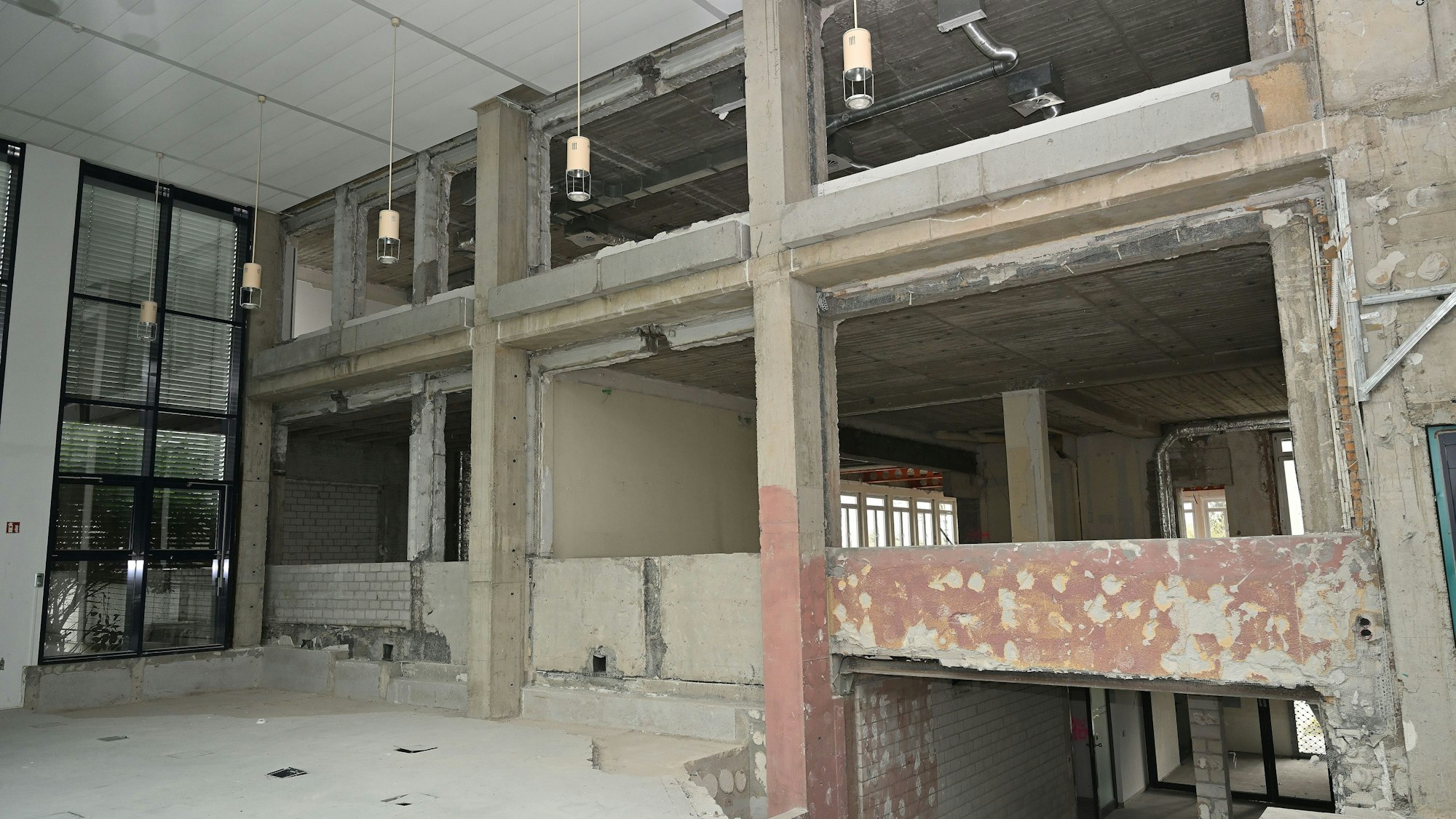 Entkernt wartet das alte AOK-Gebäude auf den Umbau zum Stadthaus.