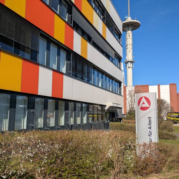 Das Gebäude der Arbeitsagentur in Wiesdorf.