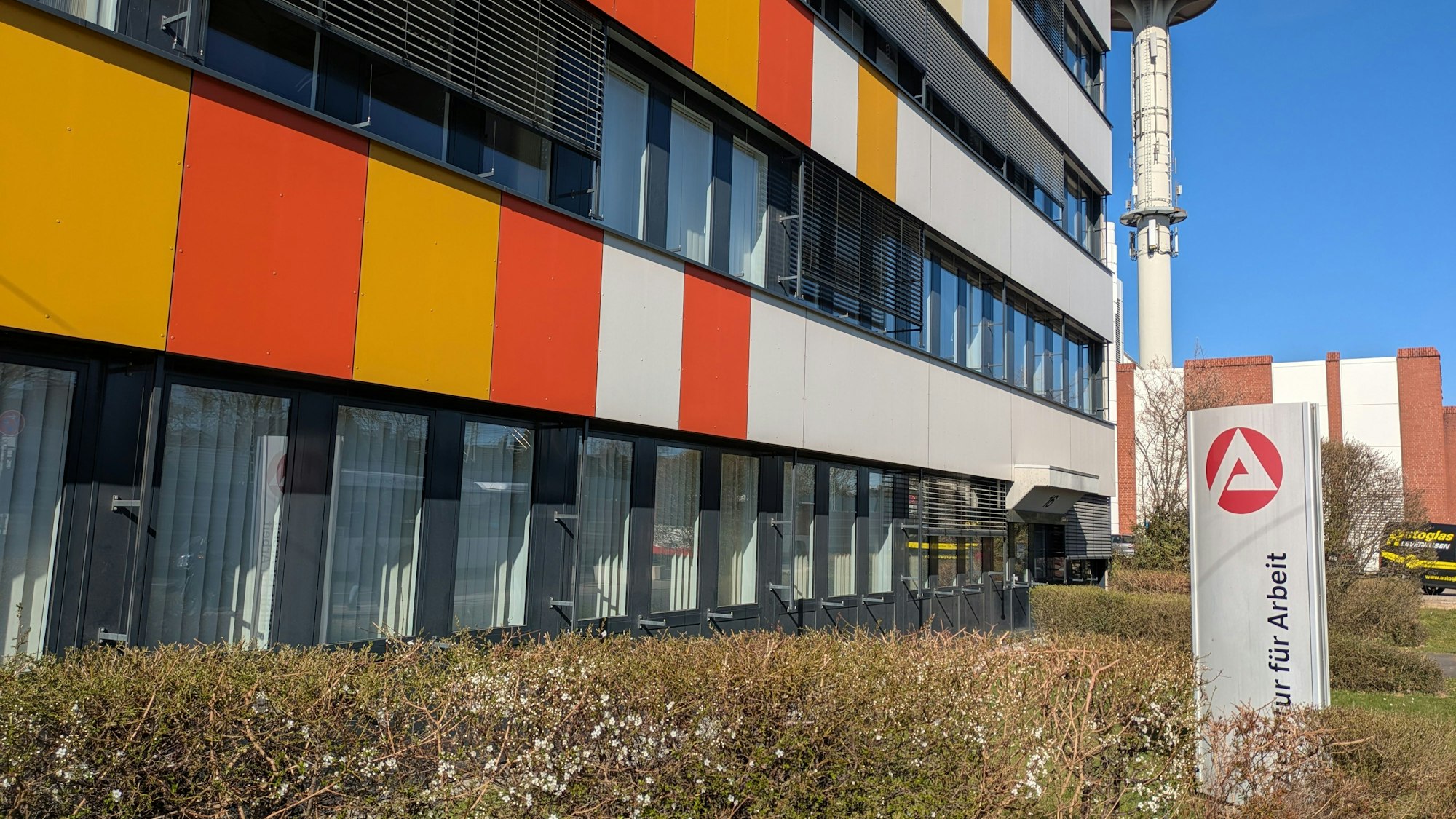 Das Gebäude der Arbeitsagentur in Wiesdorf.