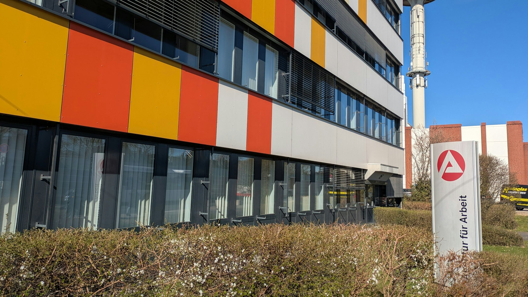 Das Gebäude der Arbeitsagentur in Wiesdorf