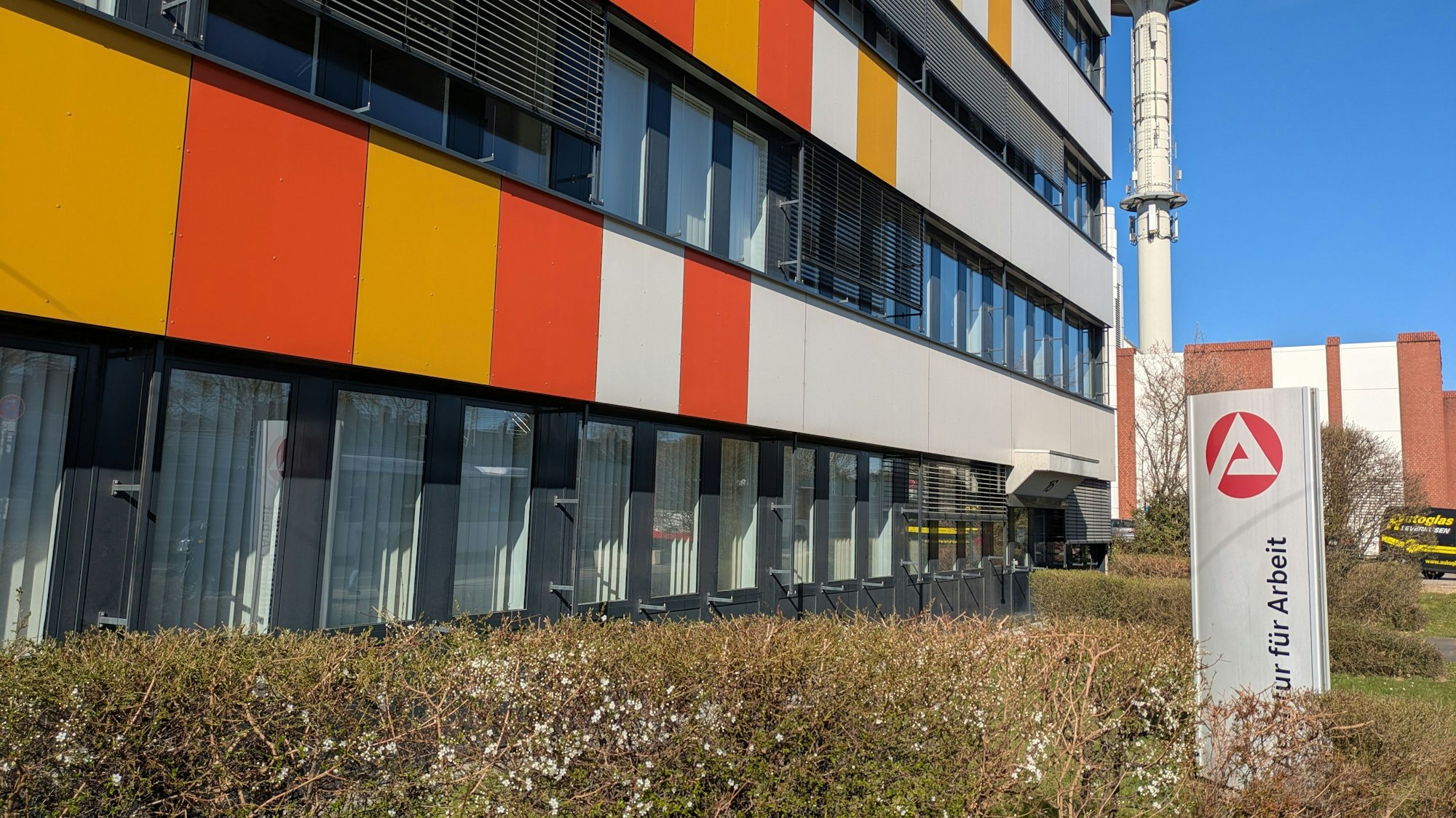 Das Gebäude der Arbeitsagentur in Wiesdorf