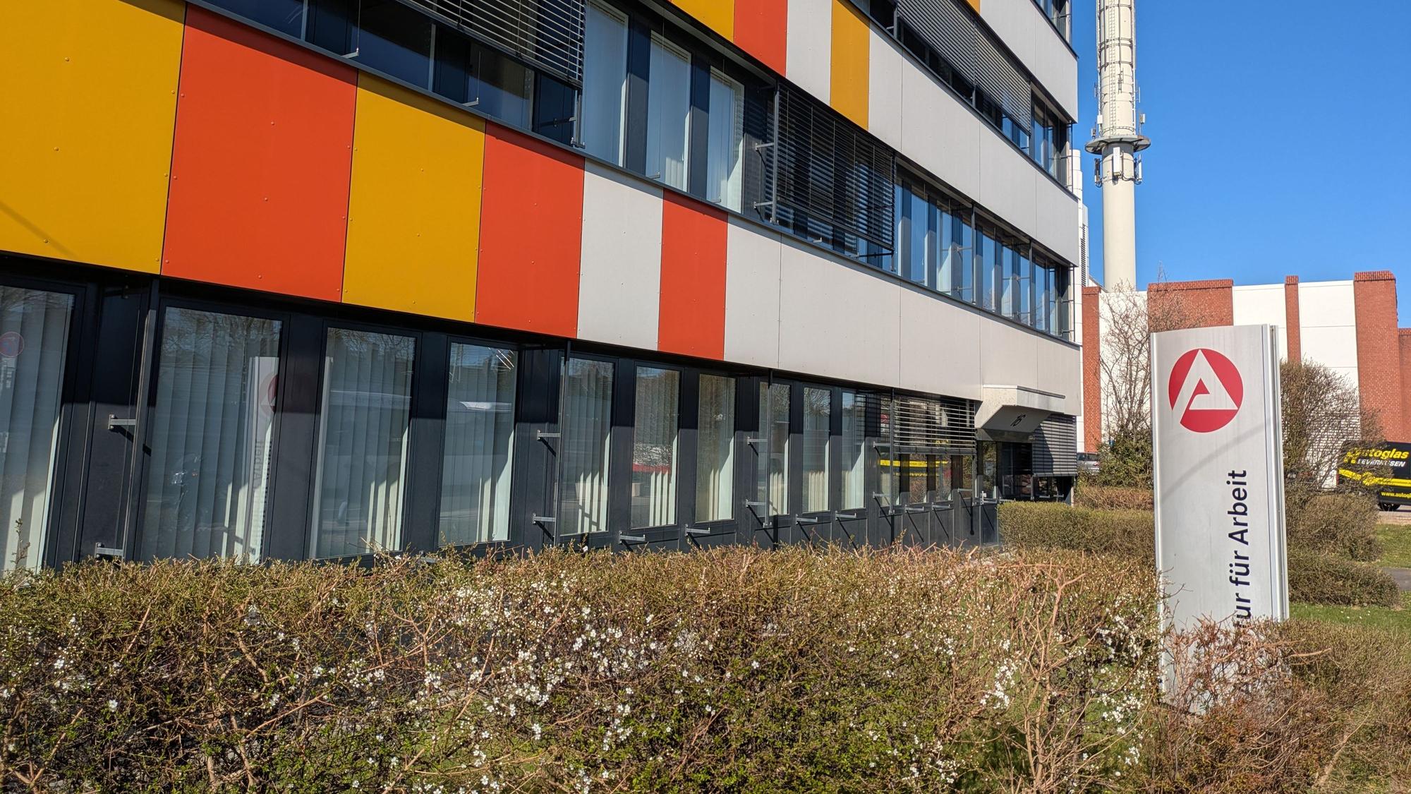 Das Gebäude der Arbeitsagentur in Wiesdorf