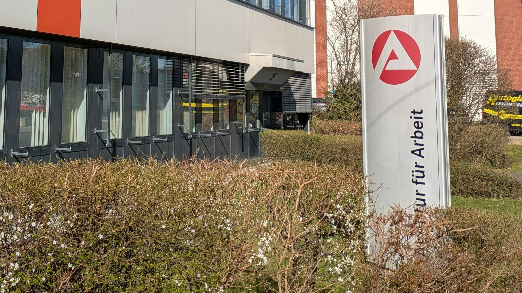Das Gebäude der Arbeitsagentur in Wiesdorf