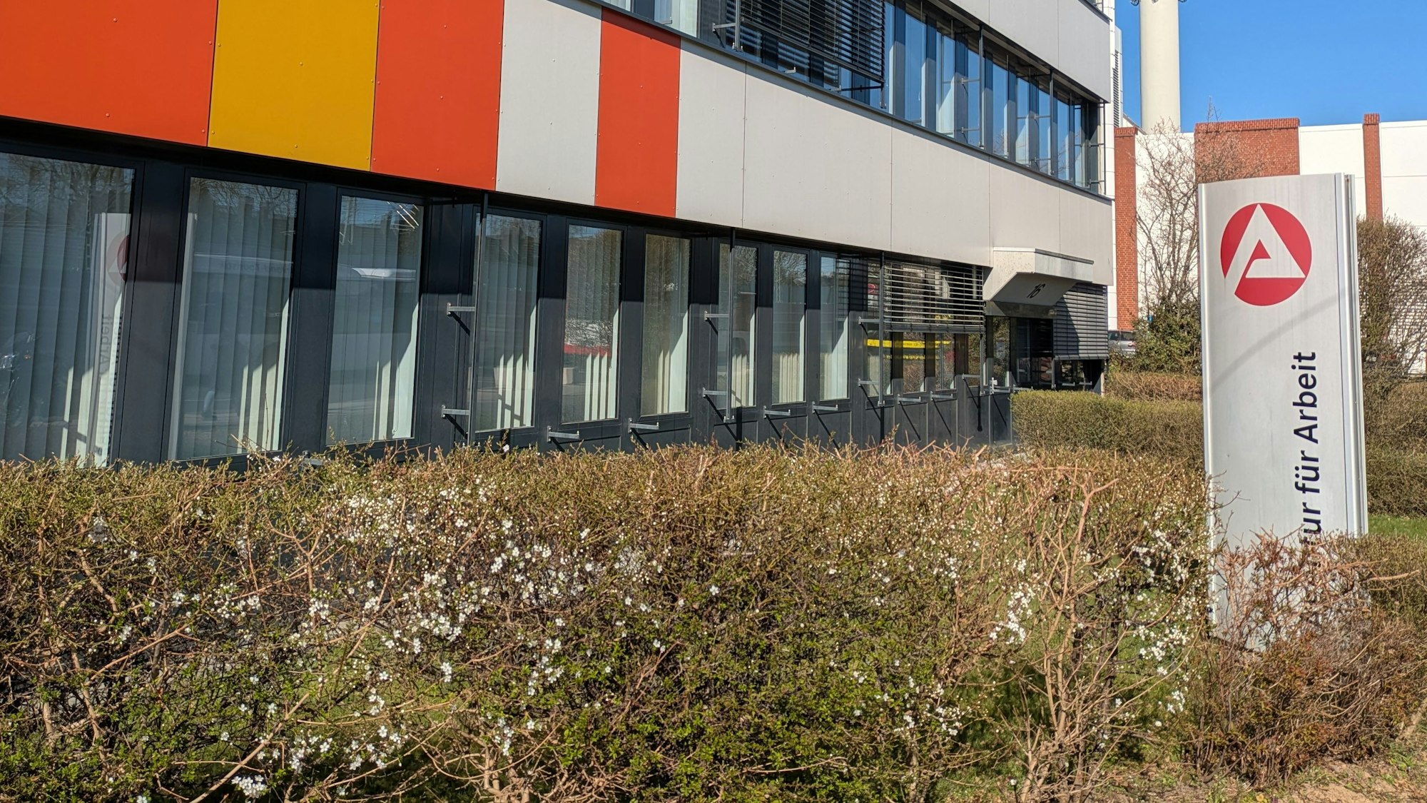 Das Gebäude der Arbeitsagentur in Wiesdorf