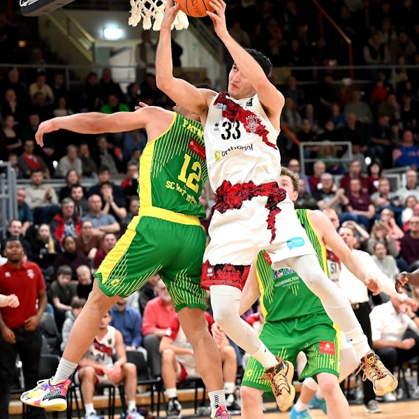 30.03.2025, Basketball-Bayer Giants Leverkusen-Wedel
Dimitrije Djodjevic (Bayer)
Foto: Uli Herhaus