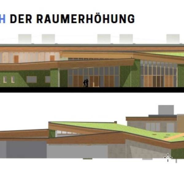Eine Visualisierung des geplanten Quartierszentrums.