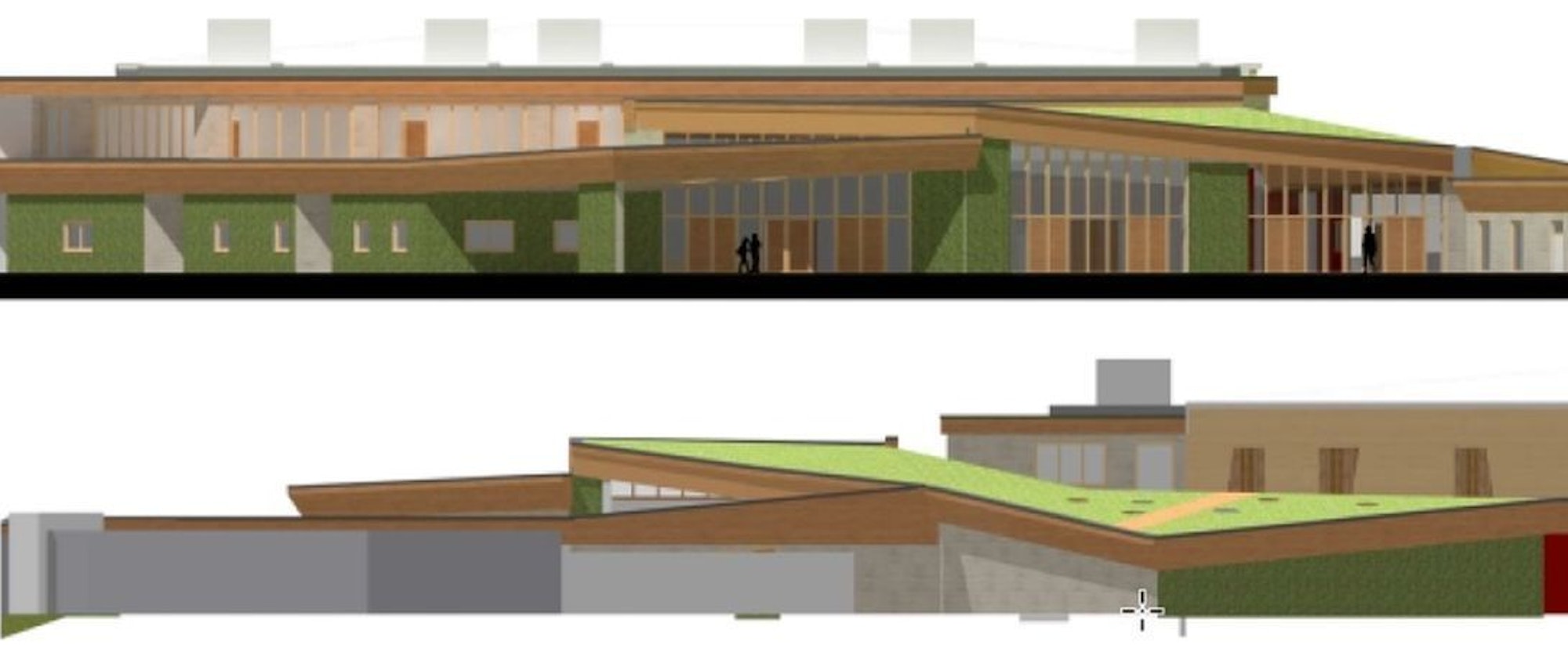 Eine Visualisierung des geplanten Quartierszentrums.