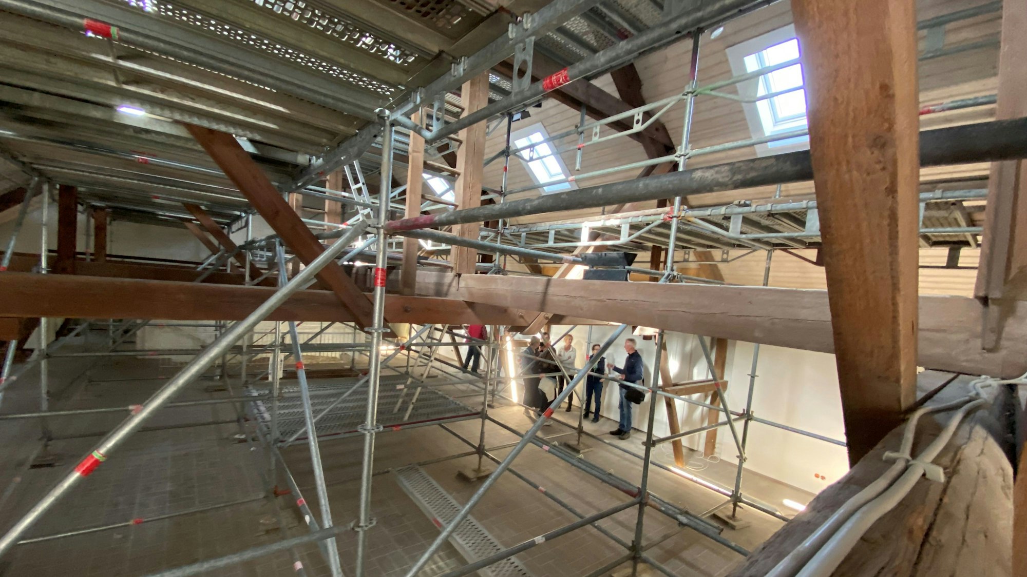 Baustelle im Inneren des Saals des zukünftigen Wald-Museums