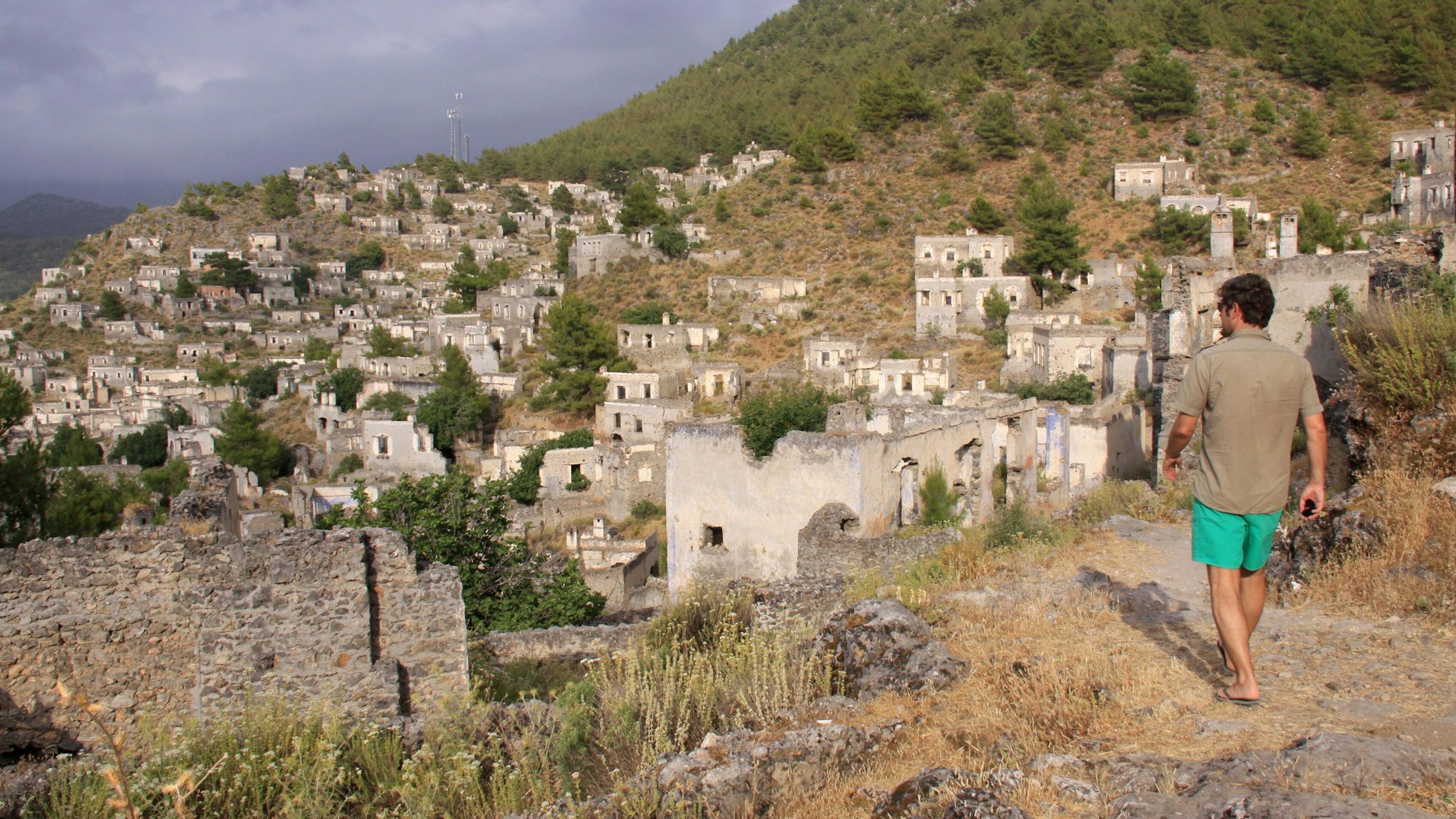 Blick auf die Geisterstadt Kayaköy.