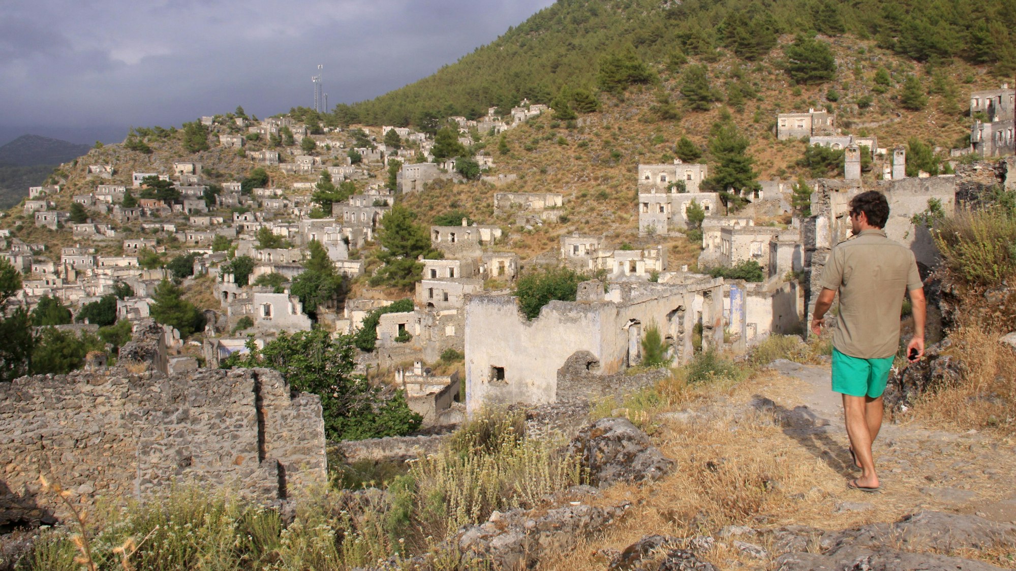 Blick auf die Geisterstadt Kayaköy.
