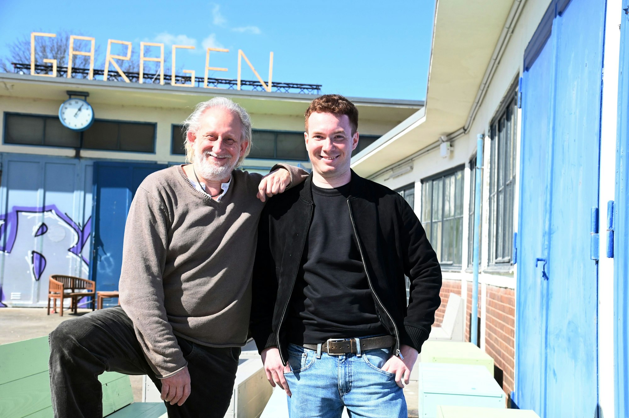 Im Hof der neuen Location „Garagen“ auf dem ehemaligen Thyssenkrupp-Gelände in Ehrenfeld