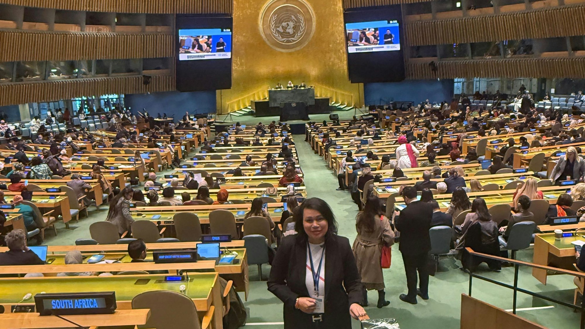 Blick in den Versammlungssaal der UN.