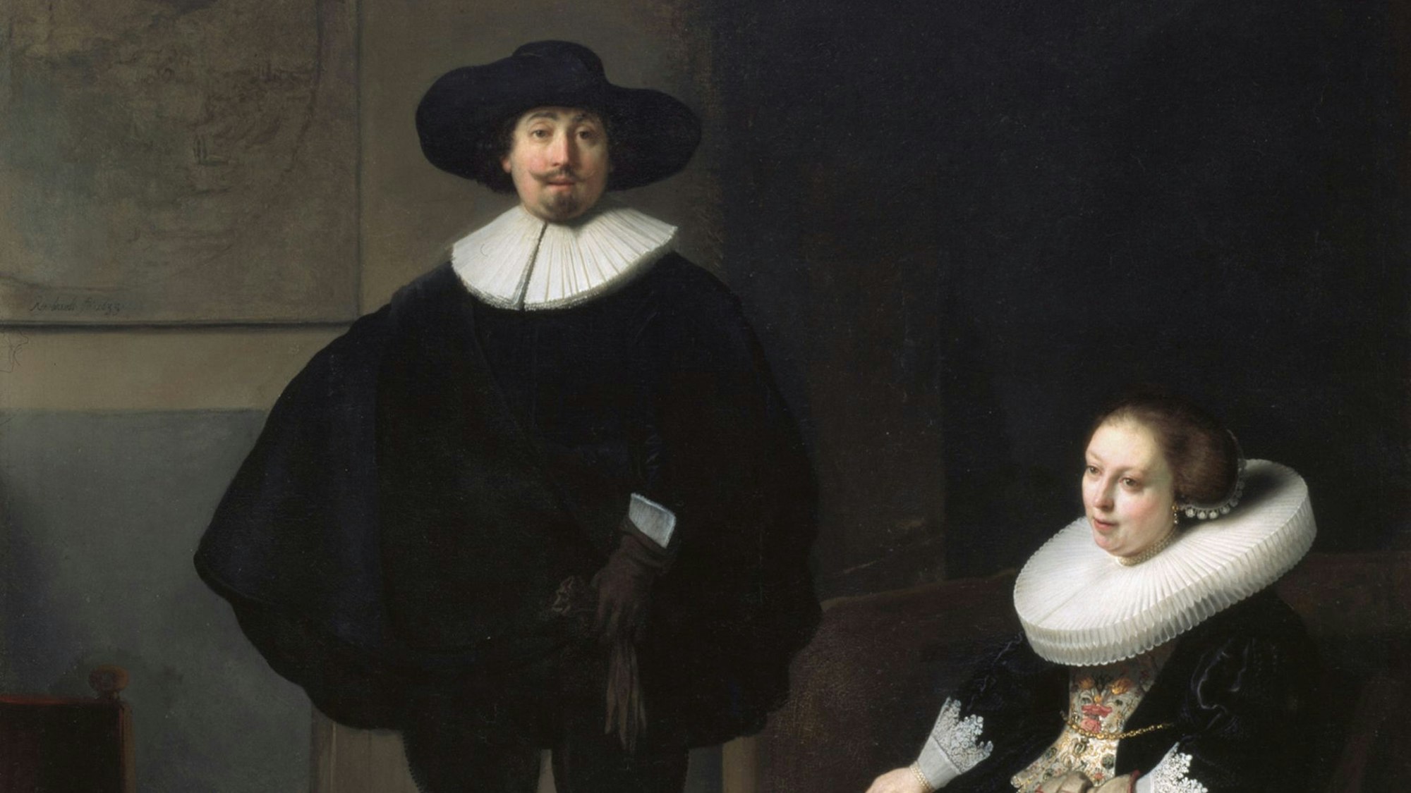 „Eine Dame und ein Herr in Schwarz“ von Rembrandt (1633)