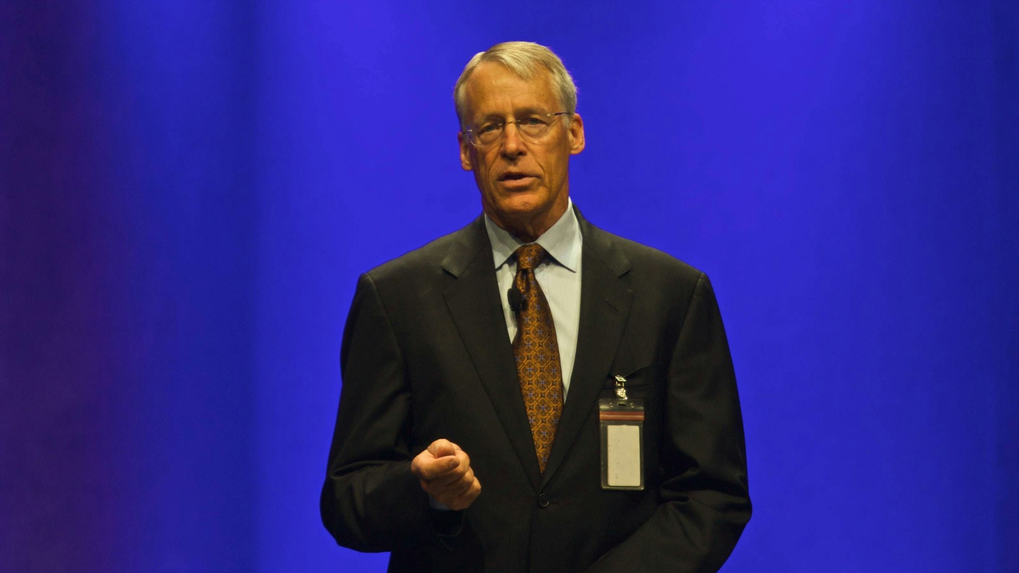 Rob Walton während der Aktionärsversammlung von WalMart in Fayetteville.