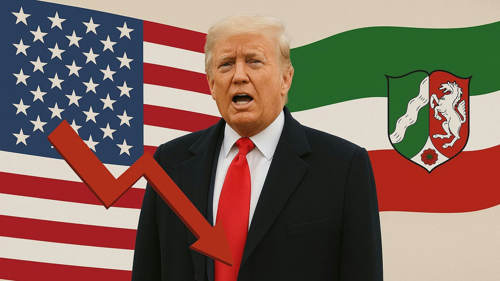 Mit KI (ChatGPT) erstellt: Donald Trump und die Auswirkungen auf die NRW-Wirtschaft