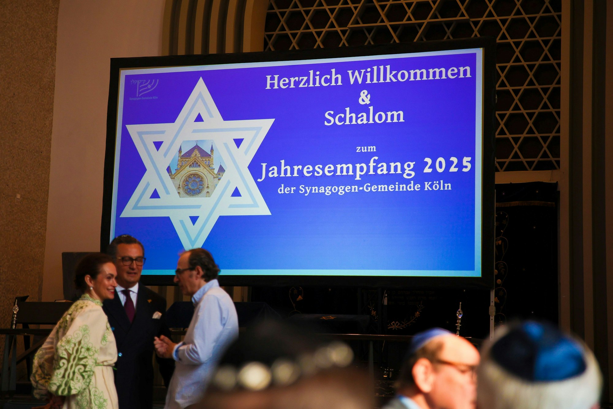 Das Bild zeigt die Bühne des Jahresempfangs.
