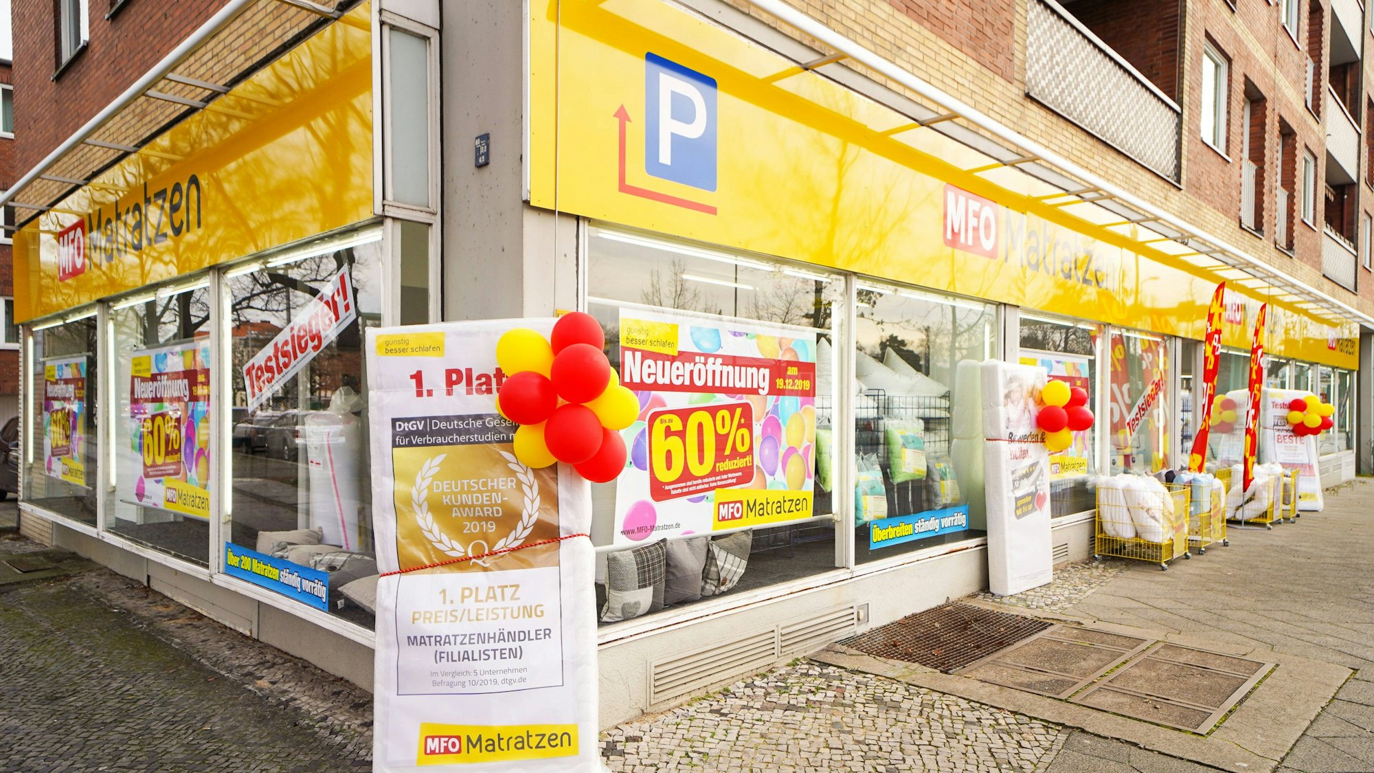 18.01.2020,Berlin,Deutschland,GER, eine Filliale von MFO Matratzen, gesehen im Bezirk Charlottenburg. *** 18 01 2020,Berlin,Germany,GER, a branch of MFO Mattresses, seen in the district of Charlottenburg
