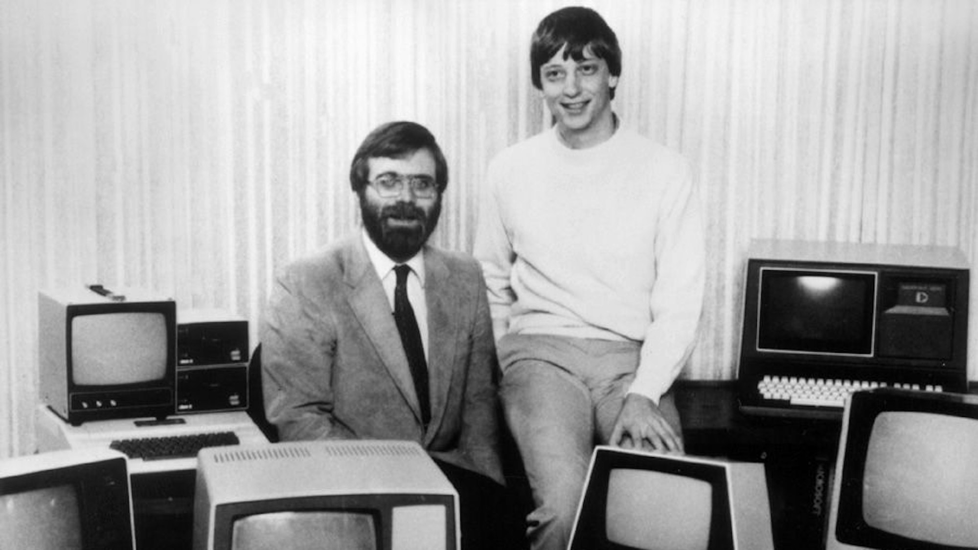 Die beiden Microsoft-Gründer Bill Gates (rechts) und Paul Allen (links)