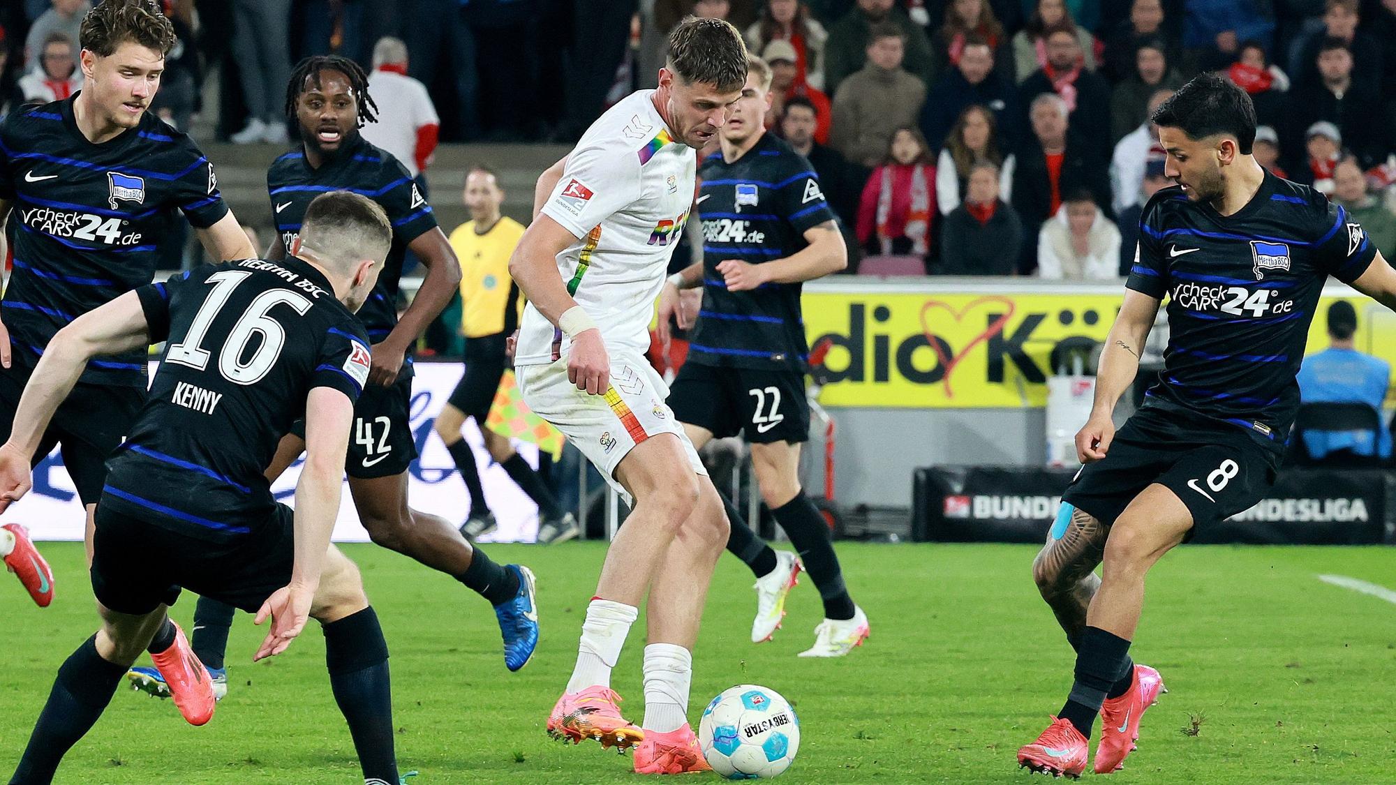 Allein gegen alle: Imad Rondic versuchte es gegen Hertha BSC auch auf unkonventionelle Art.