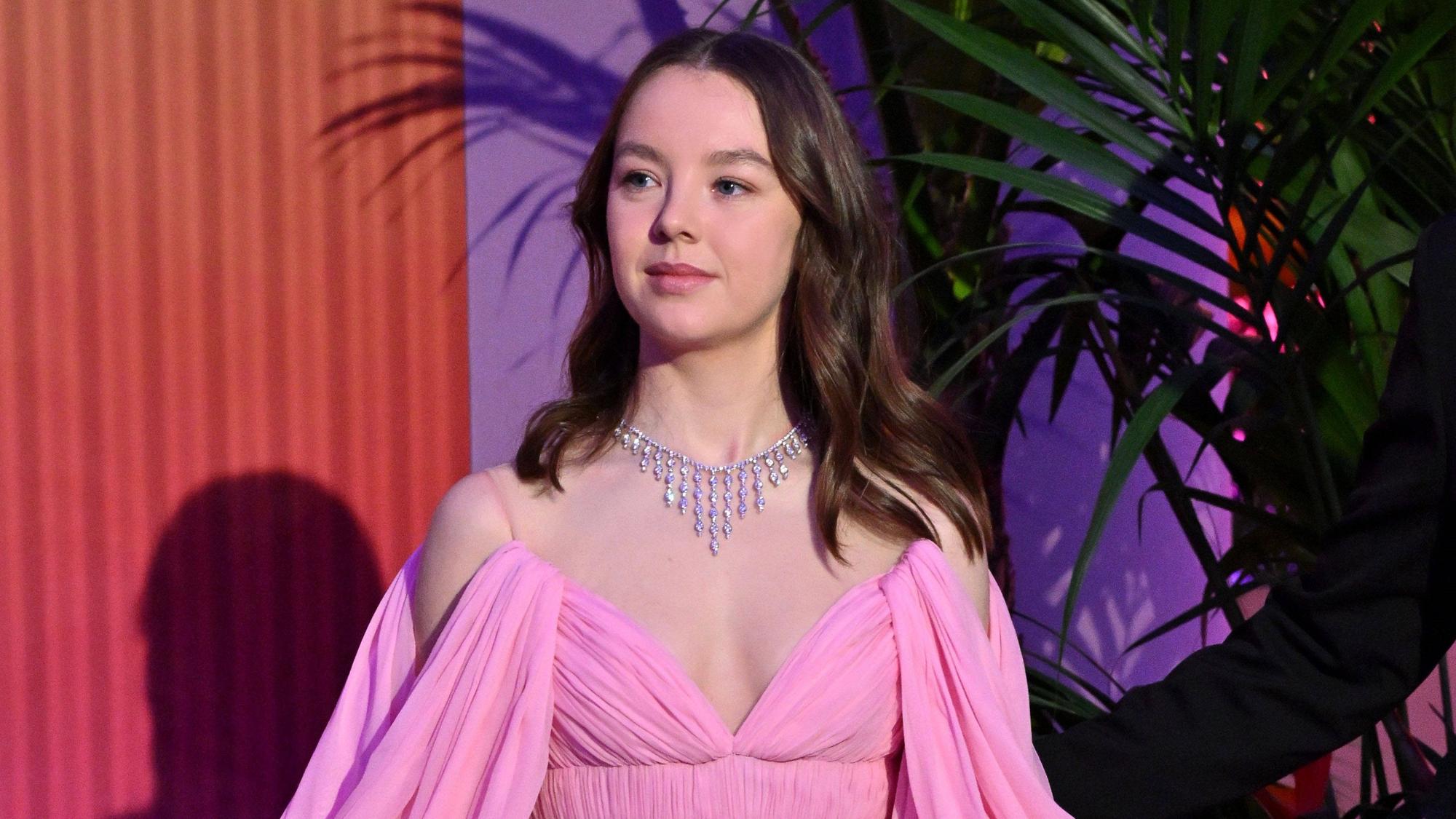 Prinzessin Alexandra beim 69. Rosenball am 29. März 2025 im Salle des Étoiles in Monte-Carlo.