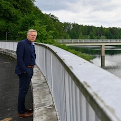 Blick auf die Wiehltalsperre.
