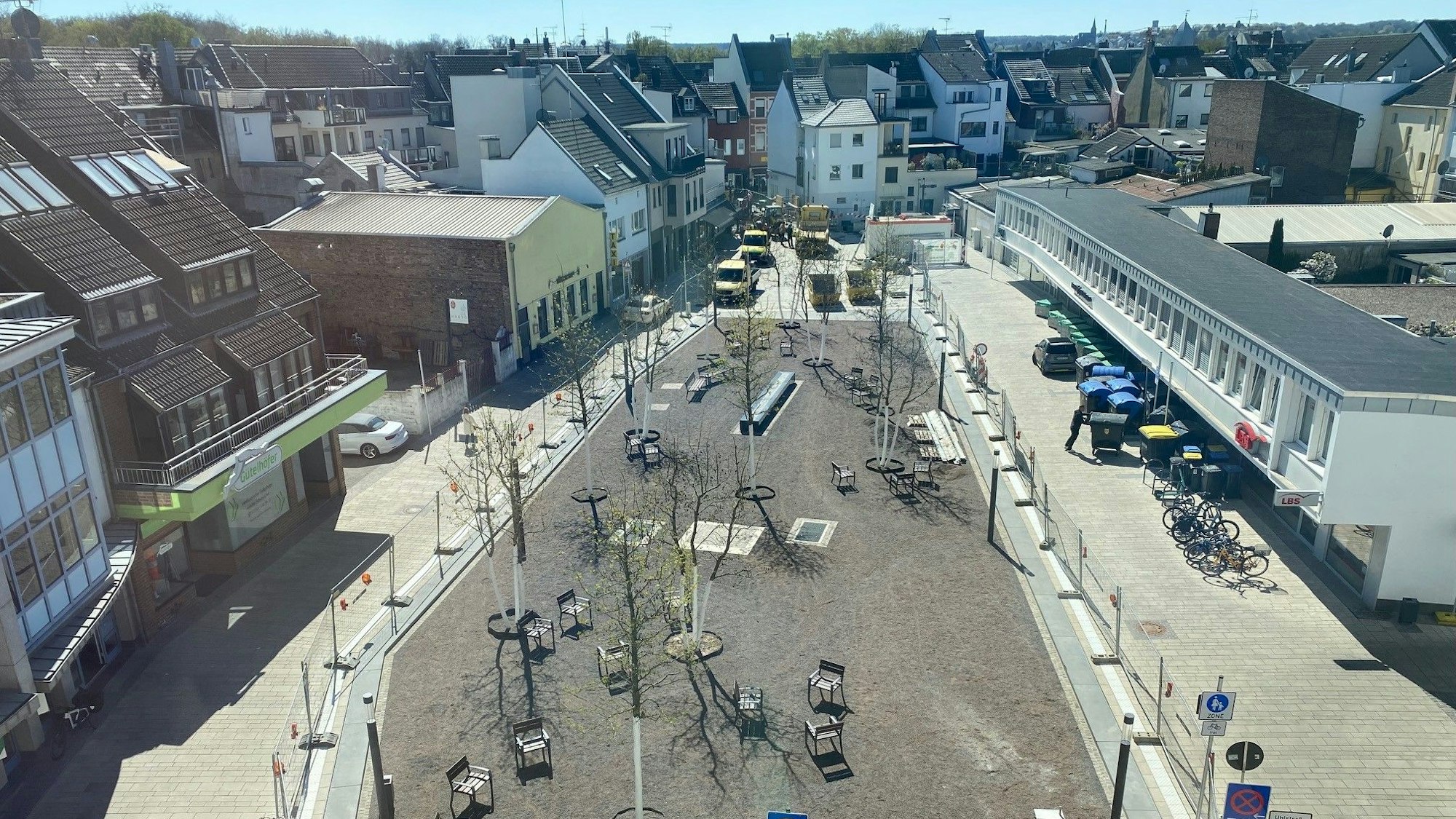 Zu sehen ist der Janshof von oben.