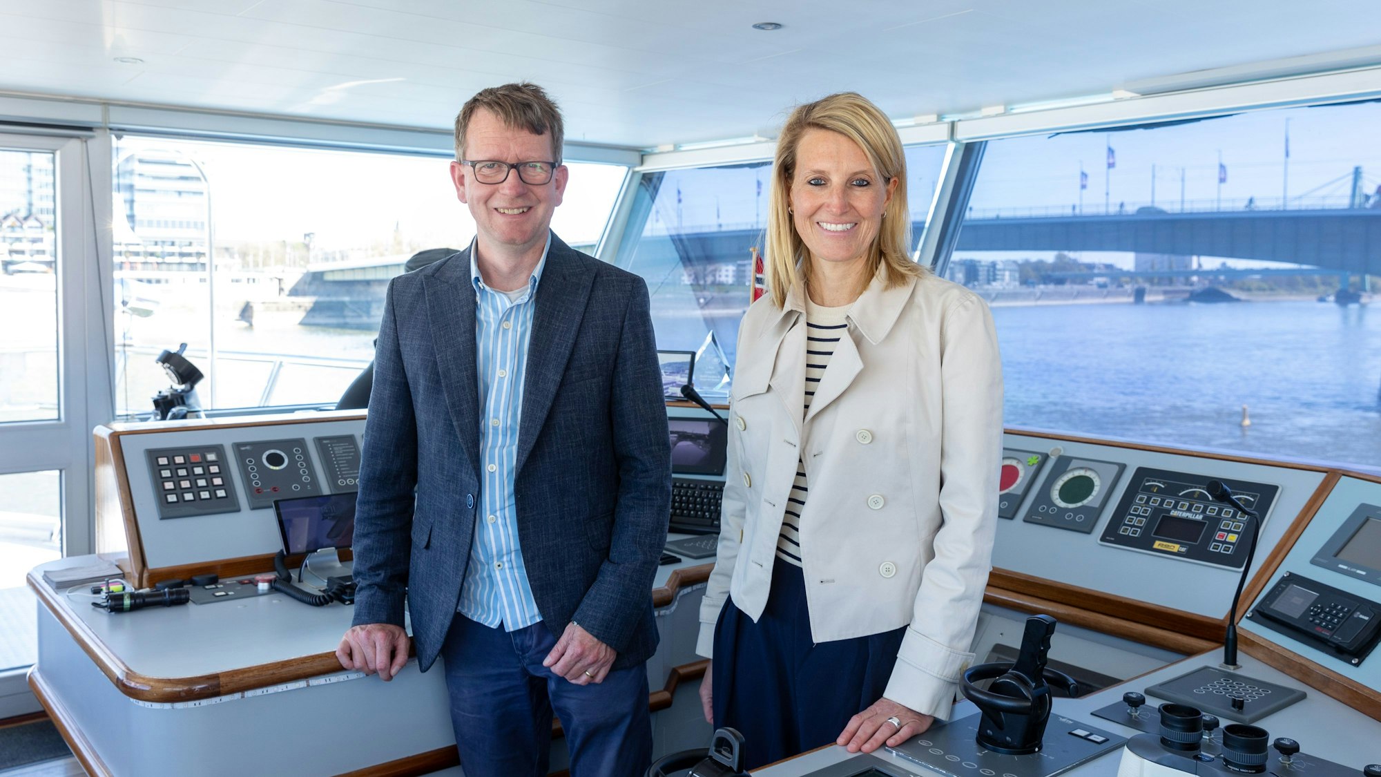 Interview mit Nina Luig, Chefin der Reederei KölnDüsseldorfer mit Thorsten Breitkopf
Foto: Martina Goyert