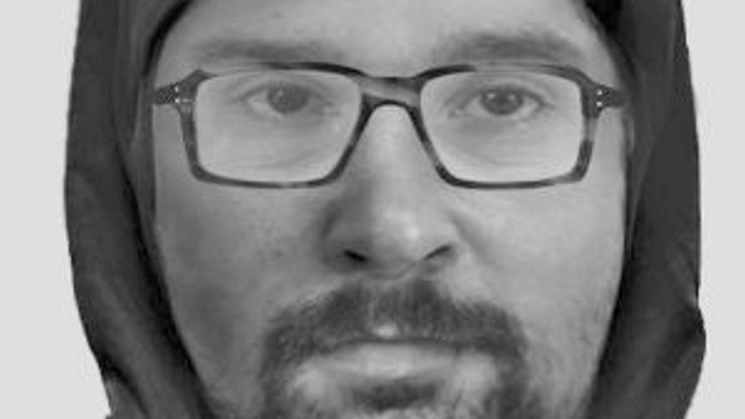 Auf dem Bild ist das Phantombild eines Mannes zu sehen.
