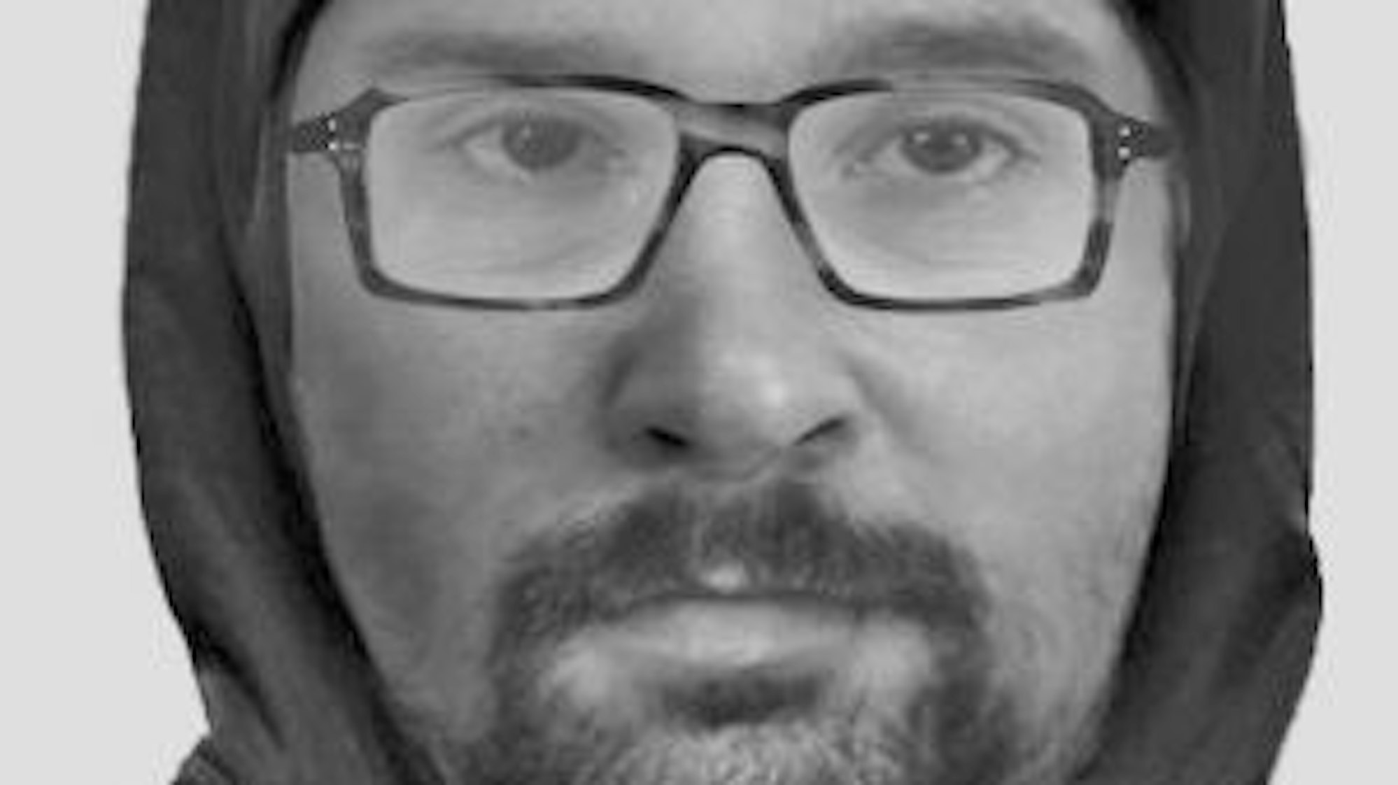 Auf dem Bild ist das Phantombild eines Mannes zu sehen.