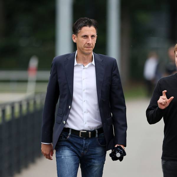 1. FC Köln, Trainingsauftakt, von links: Christian Keller, Martin Schulz (1. FC Köln), 27.06.2022, Bild: Herbert Bucco