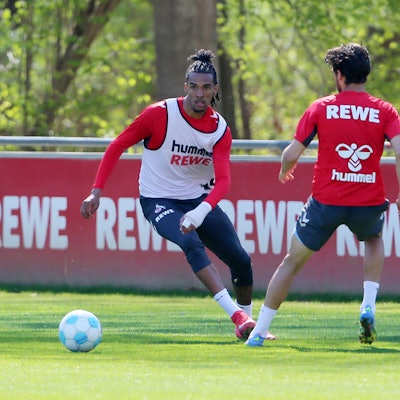 1. FC Köln, Training, Damion Downs (1. FC Köln), 08.04.2025, Bild: Herbert Bucco