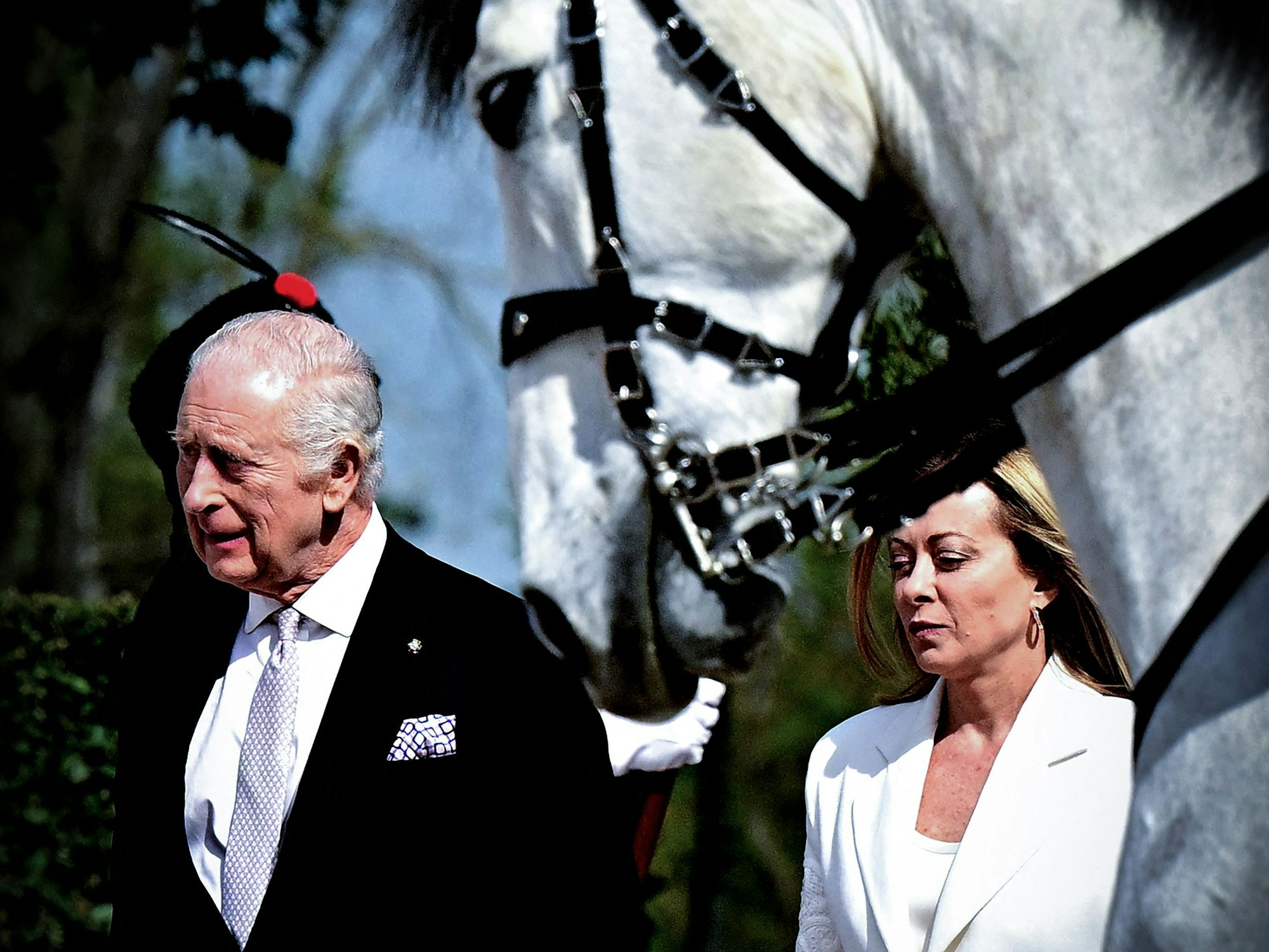 König Charles und Italiens Premierministerin Giorgia Meloni.