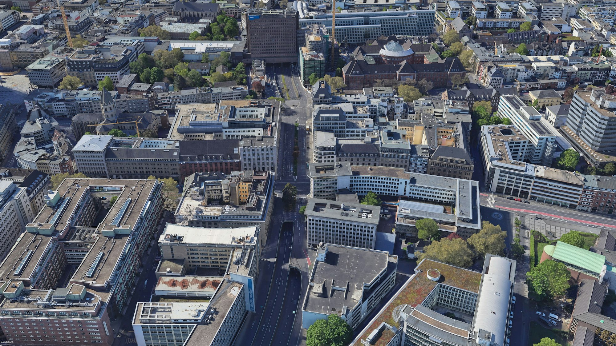 Die Tunnelanlage an der Tunisstraße in der Kölner Innenstadt