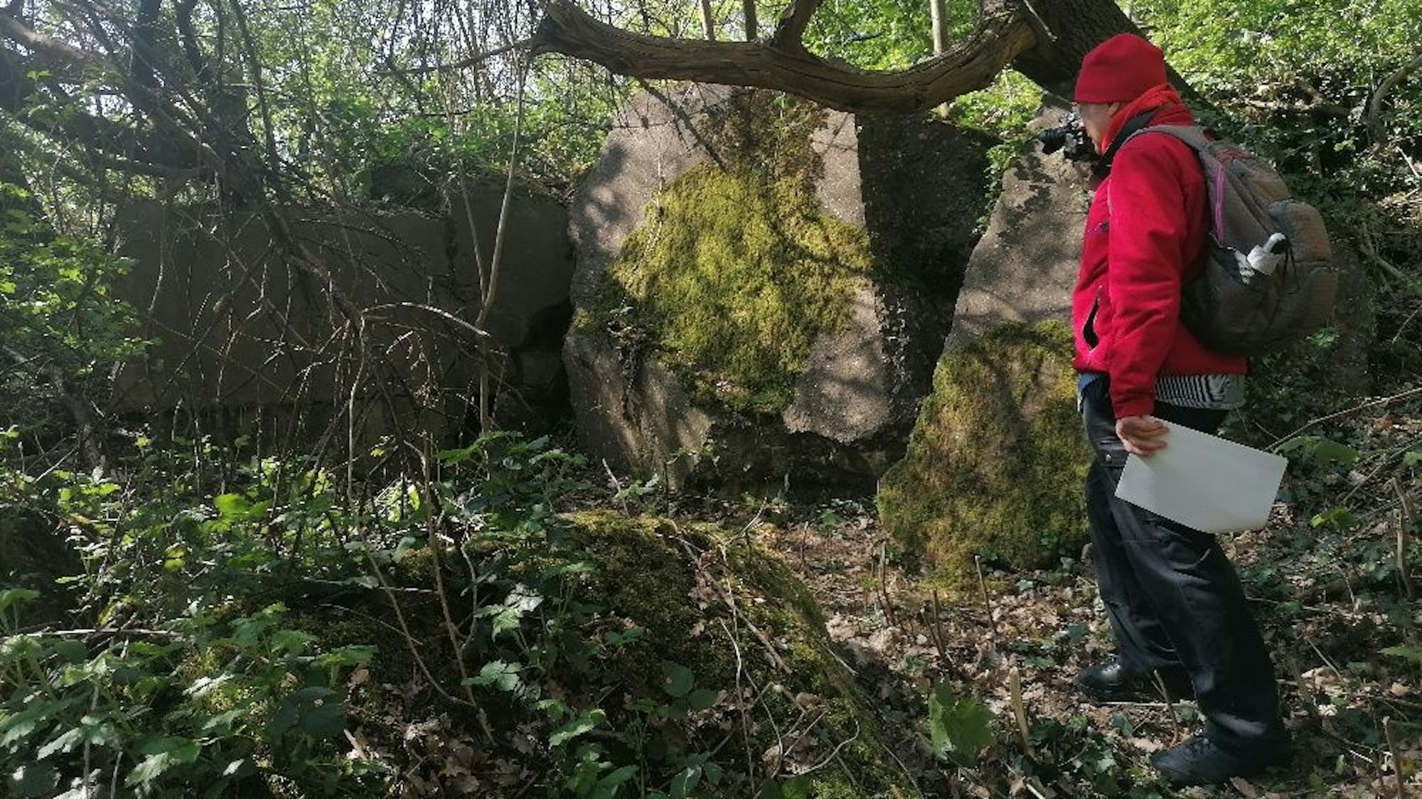 Das Bild zeigt einen Teilnehmer auf der Exkursion.