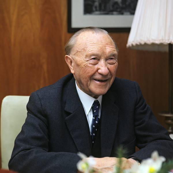 Ein Foto von Altbundeskanzler Konrad Adenauer aus dem Jahr 1966.