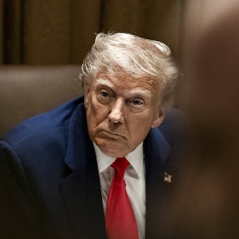 US-Präsident Donald Trump bei einer Kabinettssitzung am Donnerstag in Washington. (Archivbild)