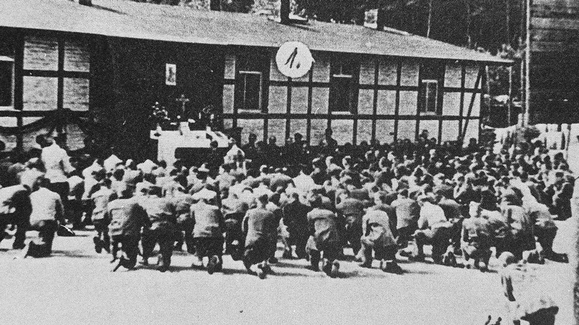 Historische Aufnahme aus dem Kriegsgefangenenlager Hoffnungsthal