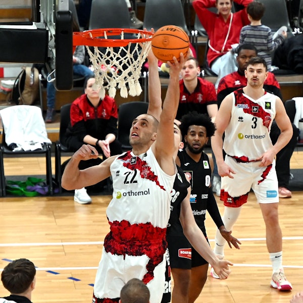 08.02.2025, Basketball-Bayer Giants Lev-Paderborn
Dennis Heinzmann (Bayer)
Foto: Uli Herhaus