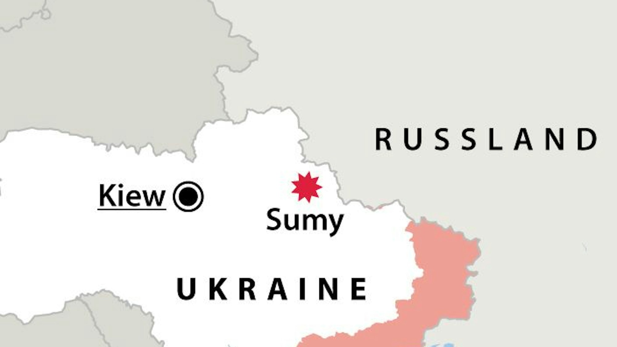 Grafik-Karte Nr. 108826, Hochformat 60 x 85 mm, „Verortung des Raketenschlags auf Sumy“