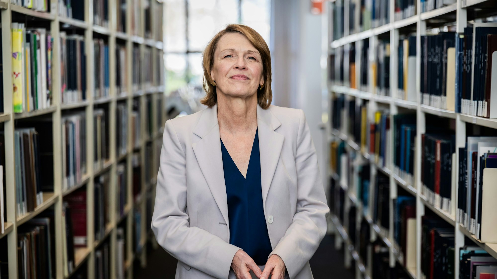 Das Foto zeigt Elke Büdenbender, Ehefrau von Bundespräsident Frank-Walter Steinmeier.