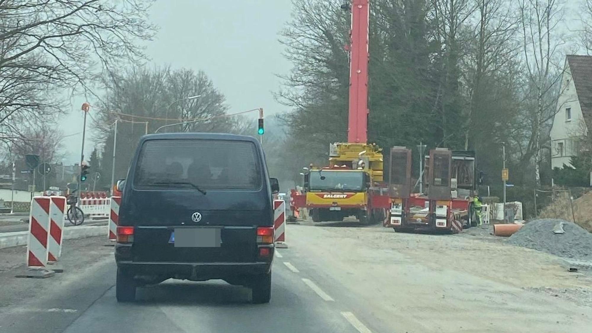 Bauarbeiten auf der B 484