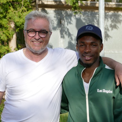 Abdou Diallo mit seinem Betreuer Hansjörg Kuhl.