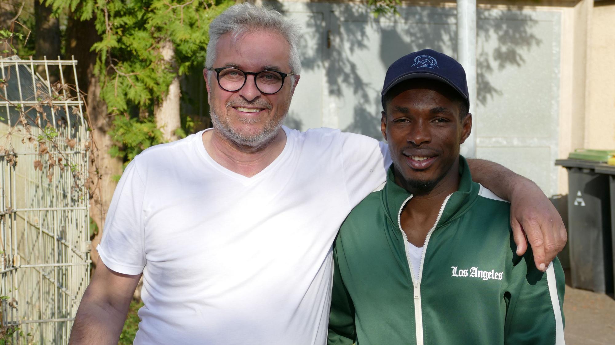 Abdou Diallo mit seinem Betreuer Hansjörg Kuhl.