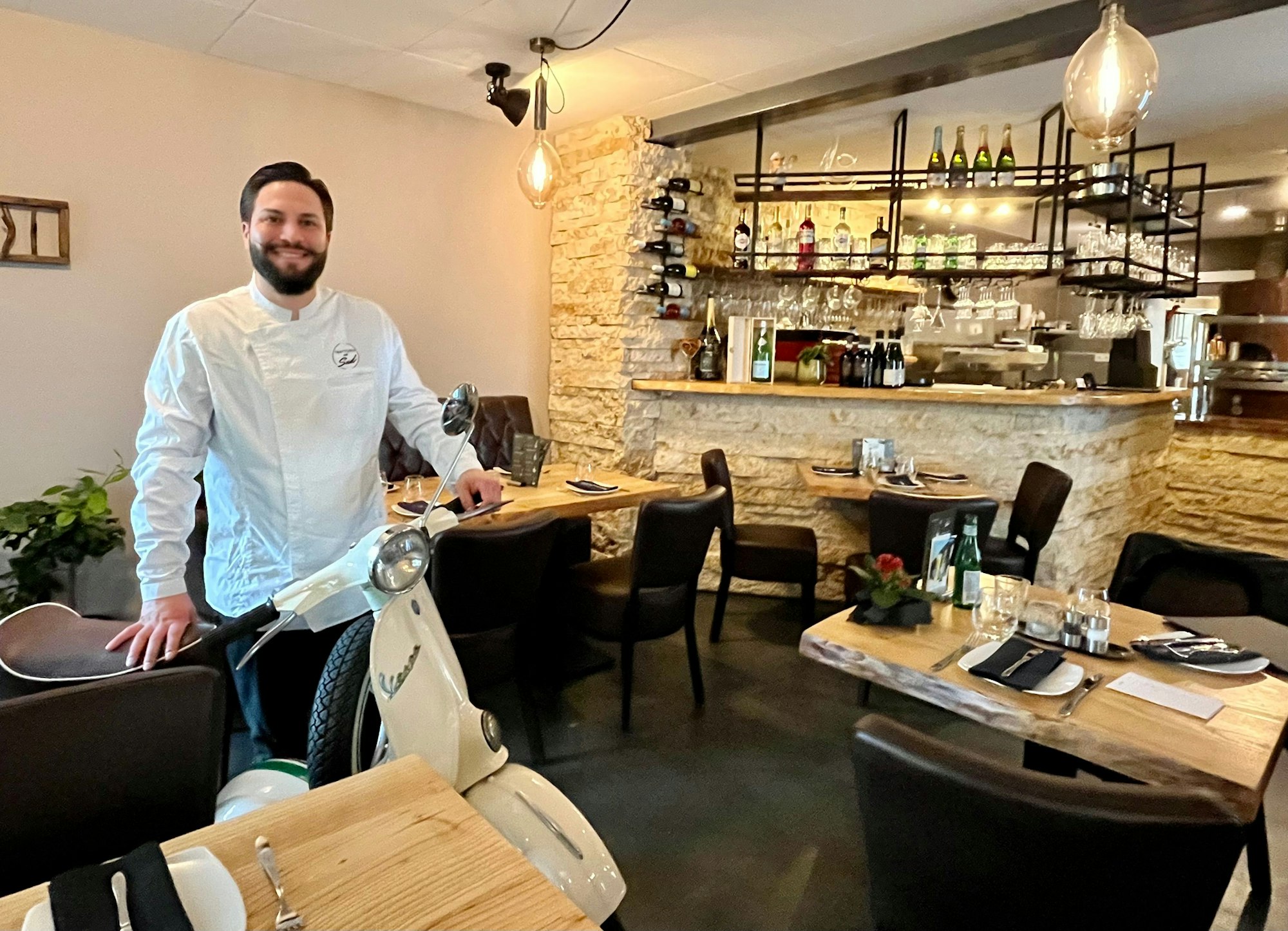 Antonio Luigi Lasprovata in der Trattoria del Sud.