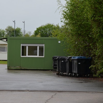 Das Foto zeigt die Container-Unterkunft des Geflüchteten-Wohnheims Bruchhöhe.