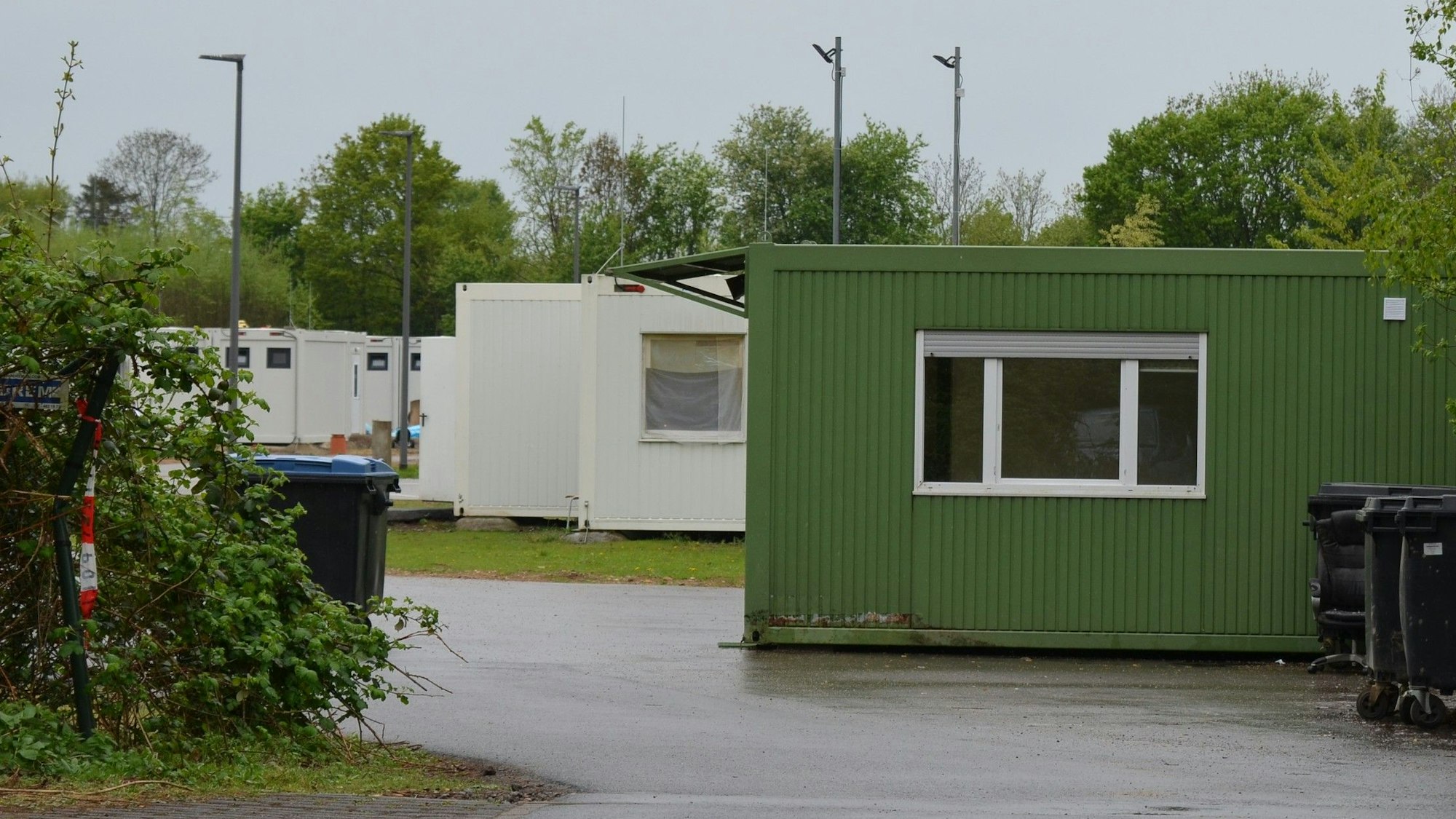 Das Bild zeigt die Flüchtlingsunterkunft in Kerpen.