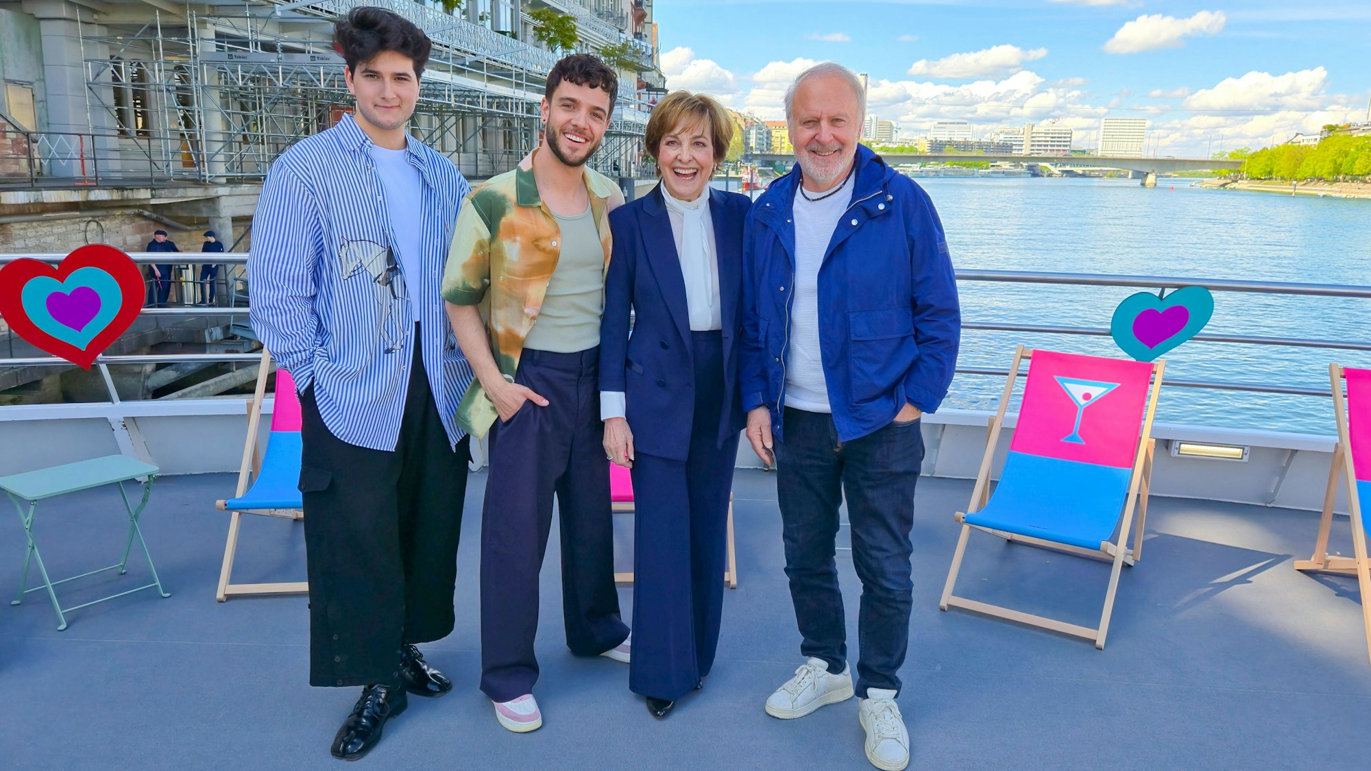 Gjon’s Tears, Luca Hänni, Paola Felix und Peter Reber freuen sich auf ihren ESC-Einsatz.