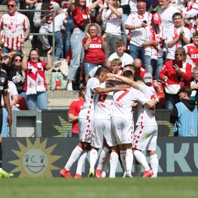 Jubel der Kölner nach dem 2:1.
