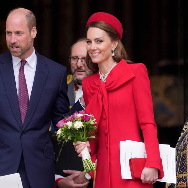 Prinz William und Prinzessin Kate nach einem Gottesdienstbesuch.