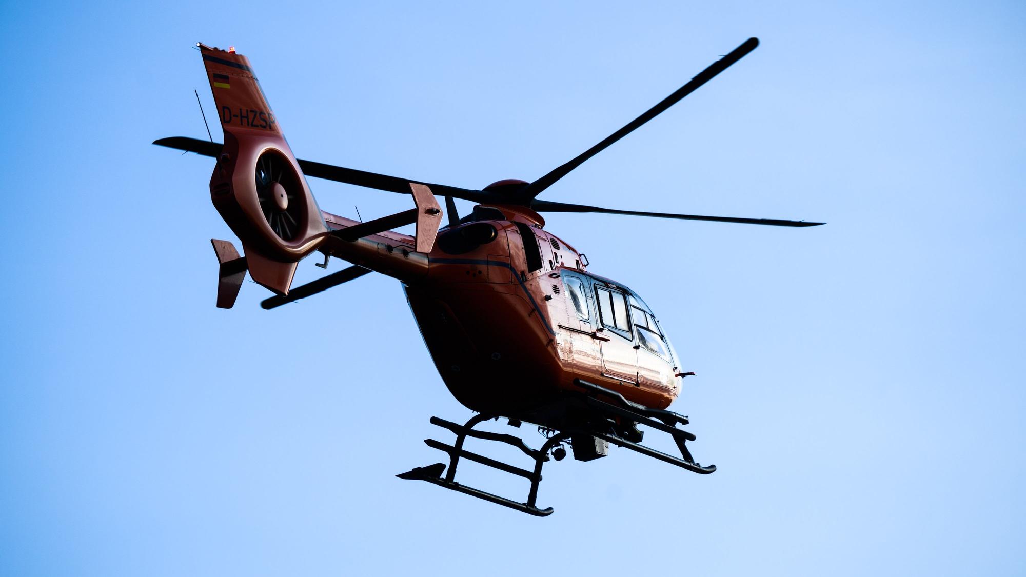 Ein Hubschrauber der Luftrettung.
